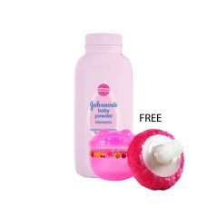 Johnson's Baby Powder Blossoms 200 gm with FREE Duck Puff Junior (WS037)